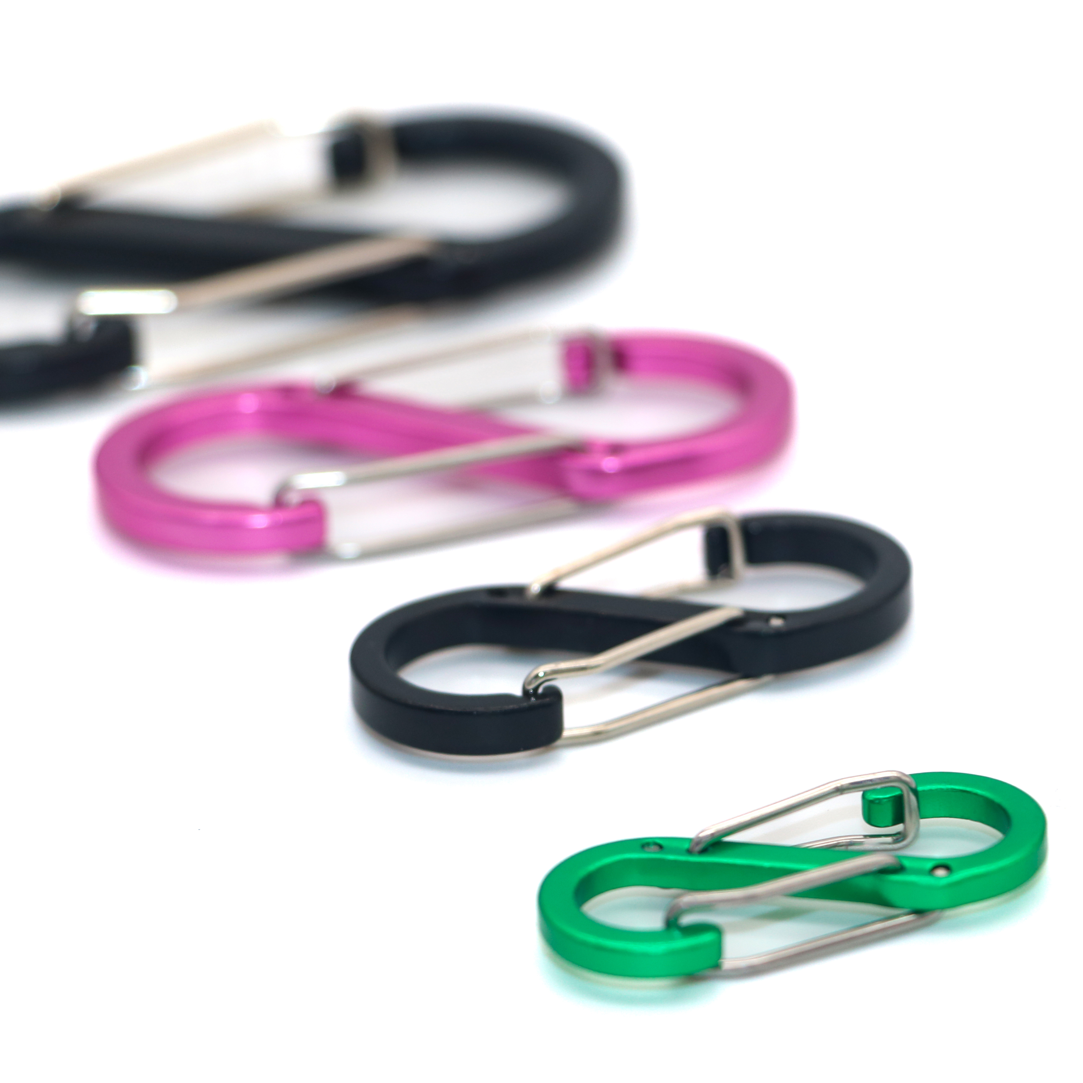10Pcs 지퍼 클립 도난 방지 지퍼 잠금 클립 캠핑 낚시 여행 야외 스포츠에 대 한 컬러 Carabiner 열쇠 고리 클립